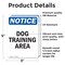Signmission Dog Training Area, 3.5 in W x Rectangle, Vinyl Decal OS-2PACK-NS-D-35-V-11435 - alternate 6